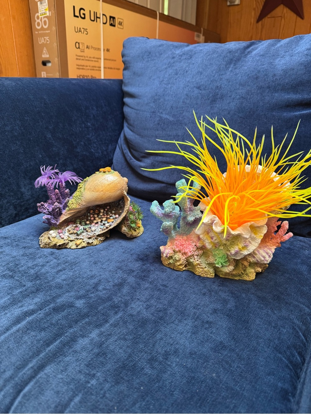 Blue and Orange Decorative Coral Reef Accent Set - Unknown Brand